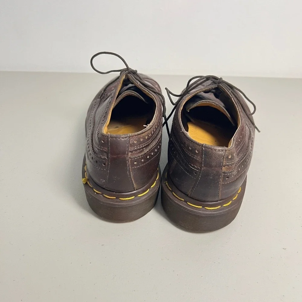 Dr Martens England 3989/59 Brown Leather Brogue Oxford Shoes Men's 7